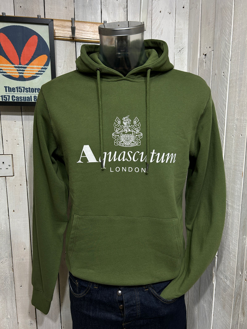 Aquascutum Royal Fleece Hoodie - Army Green