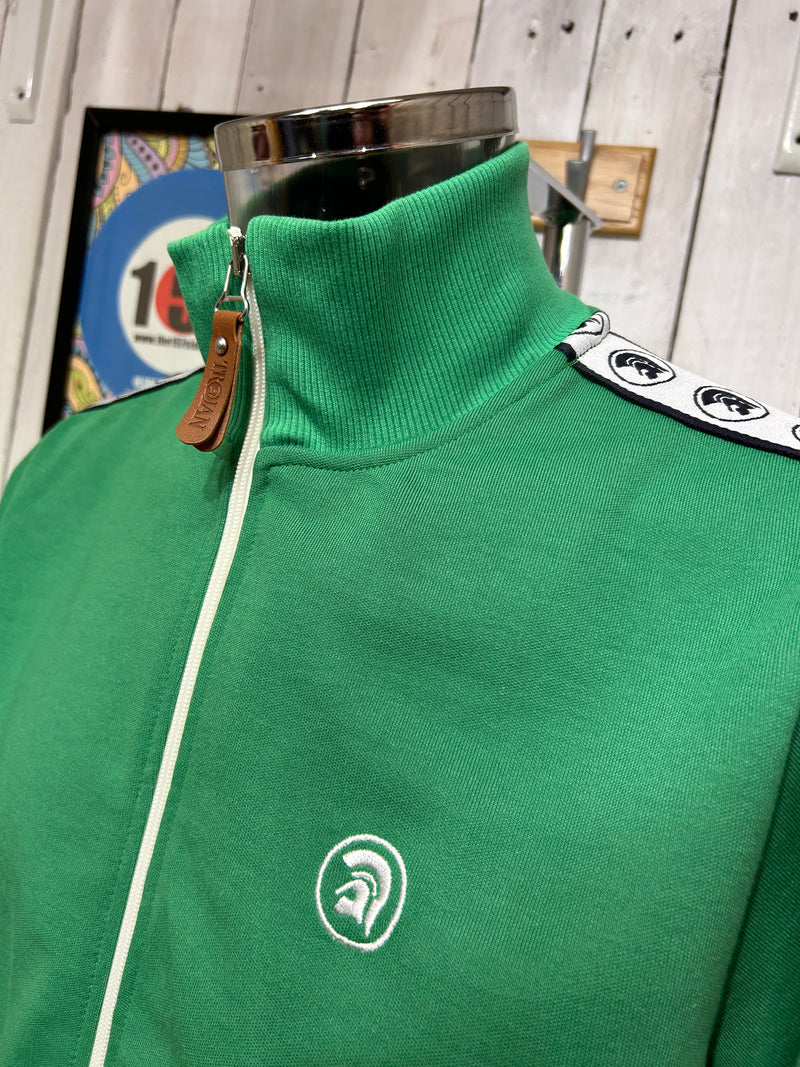 Trojan Retro Taped Track Top - Emerald Green