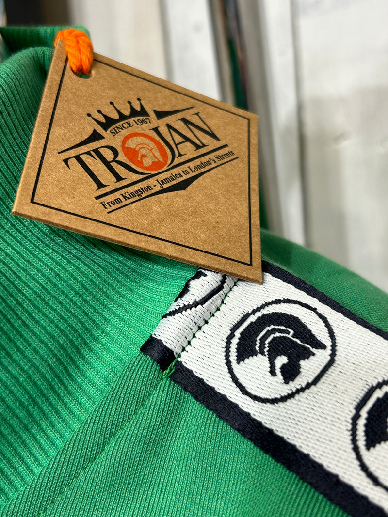 Trojan Retro Taped Track Top - Emerald Green