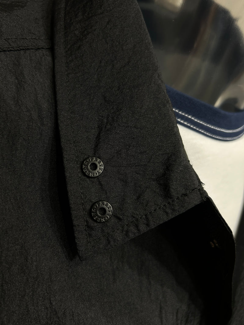 Pretty Green Crinkle Overshirt - Black