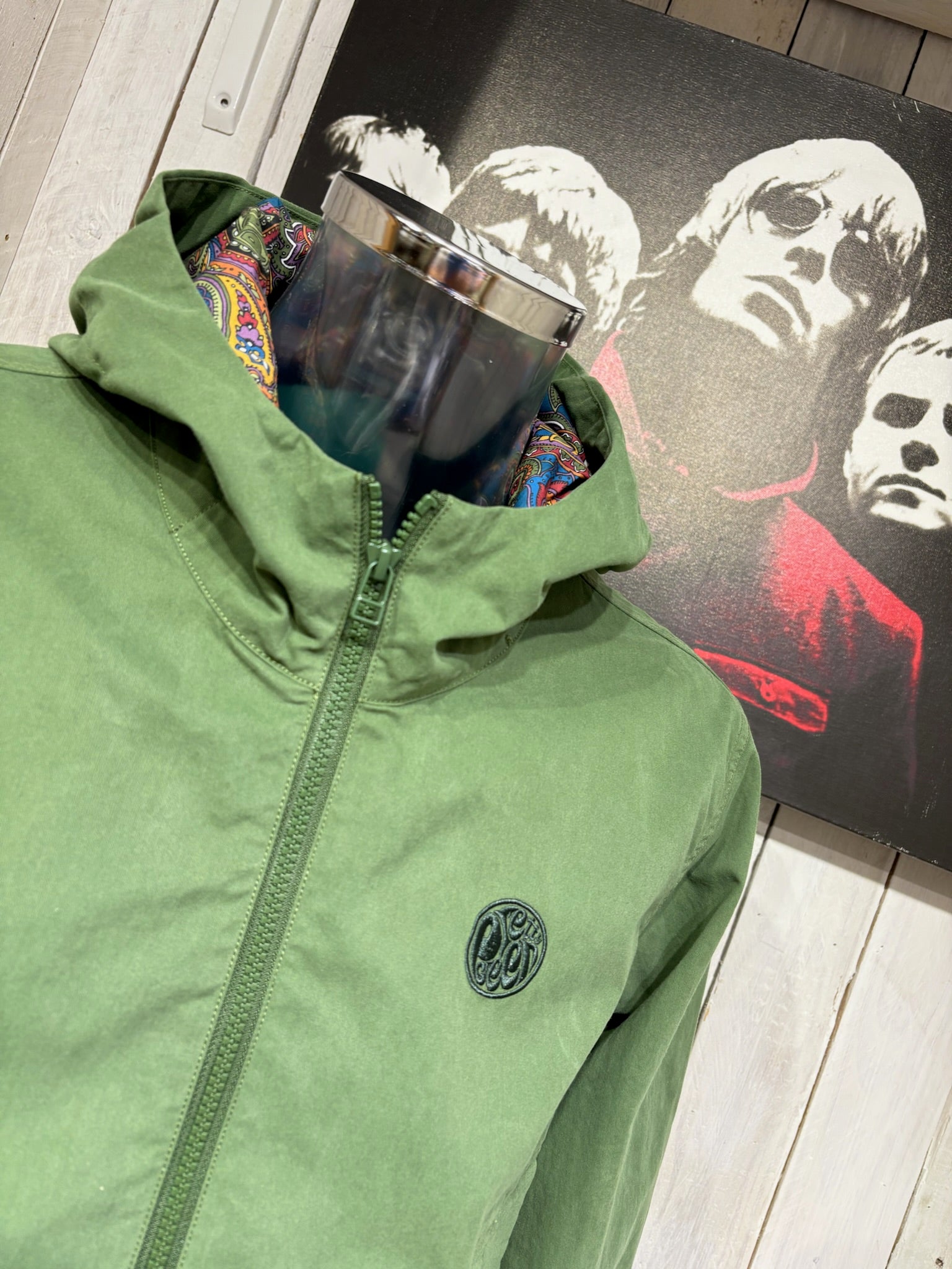 Pretty Green Feltham Jacket - NEW 2026 - Khaki (Paisley Lined