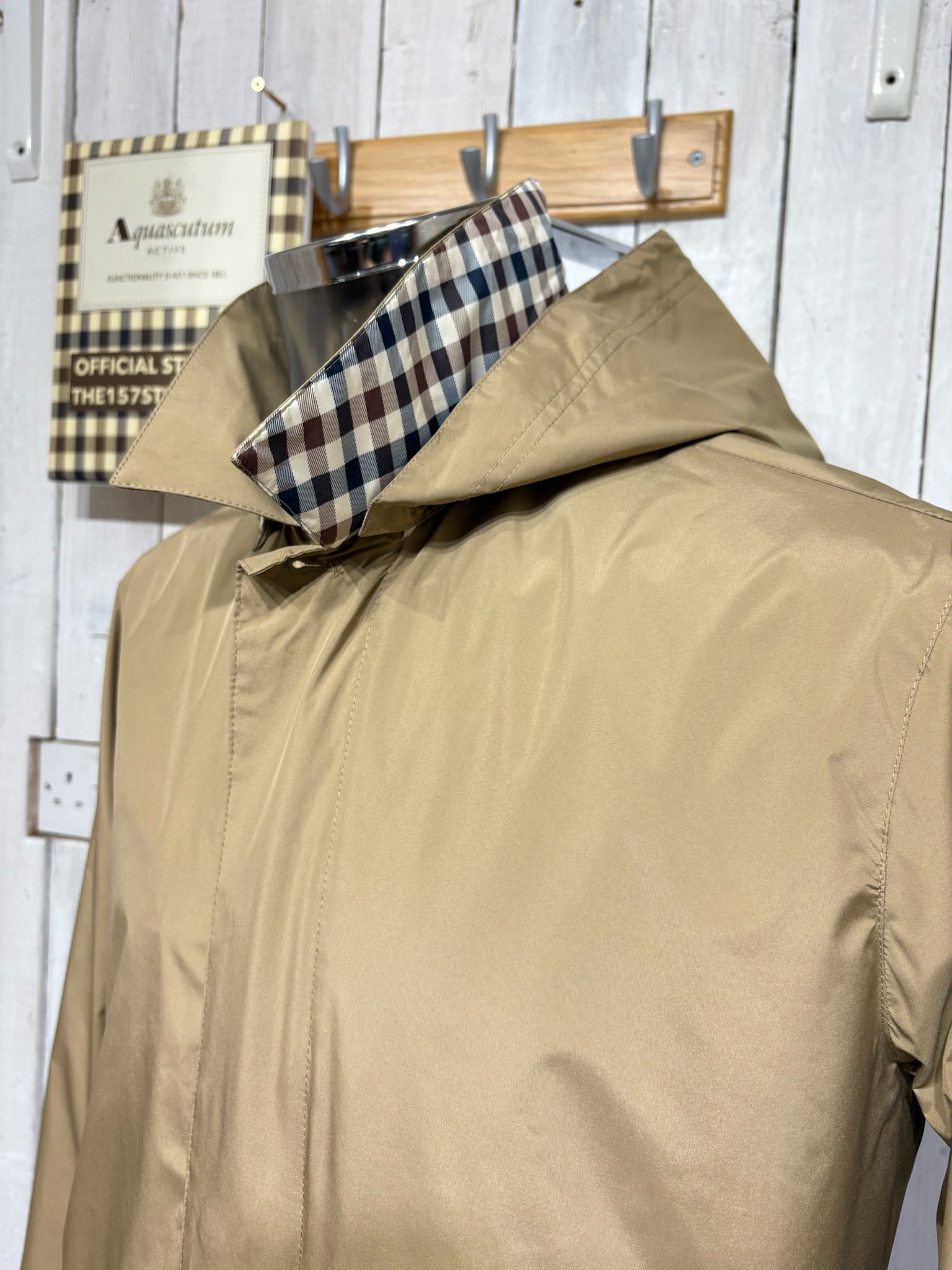 Aquascutum Packable Trench Jacket - Khaki – The157store Menswear