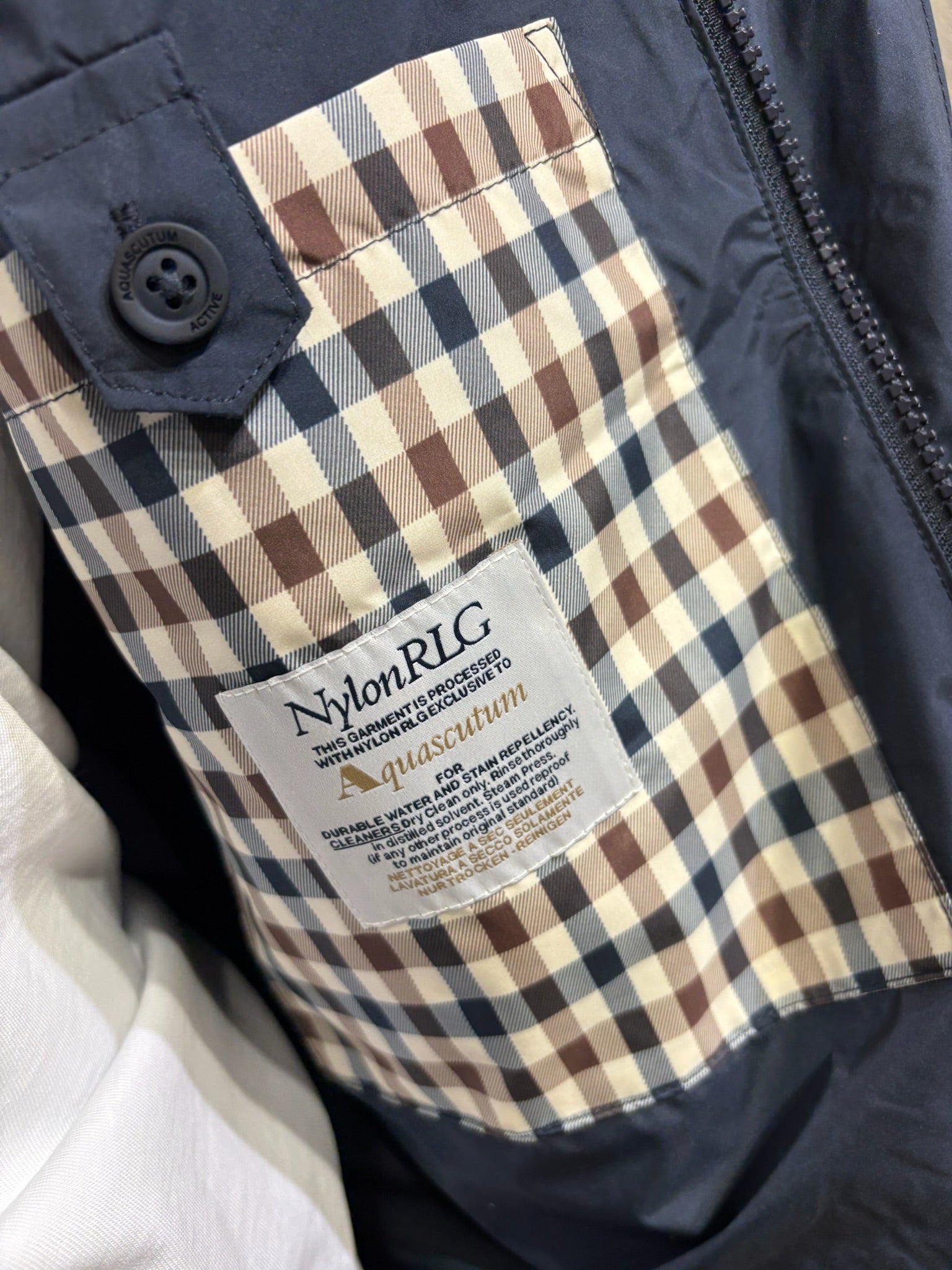 Aquascutum Packable Trench Jacket - Navy – The157store Menswear
