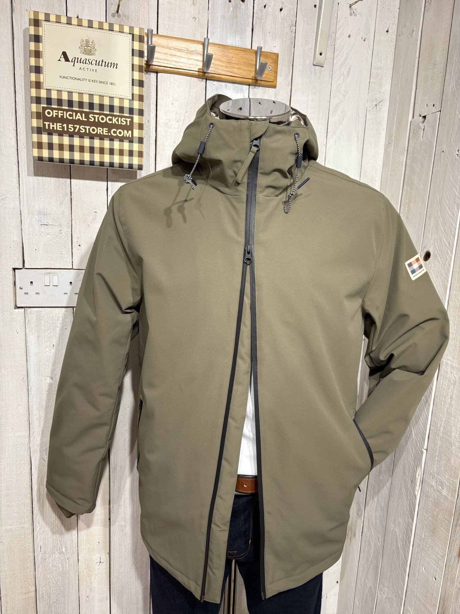 Aquascutum AW25 Primaloft Mid Parka - Army Green (NEW BIGGER FIT