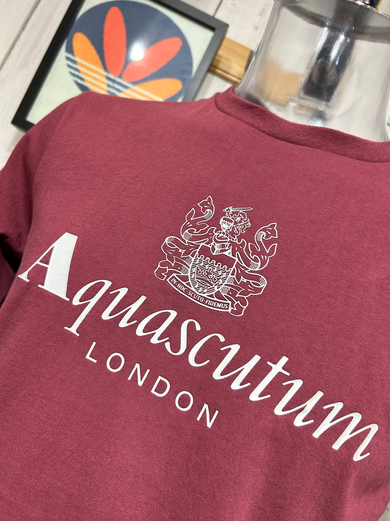Aquascutum Royal Logo Tee - Cordovan