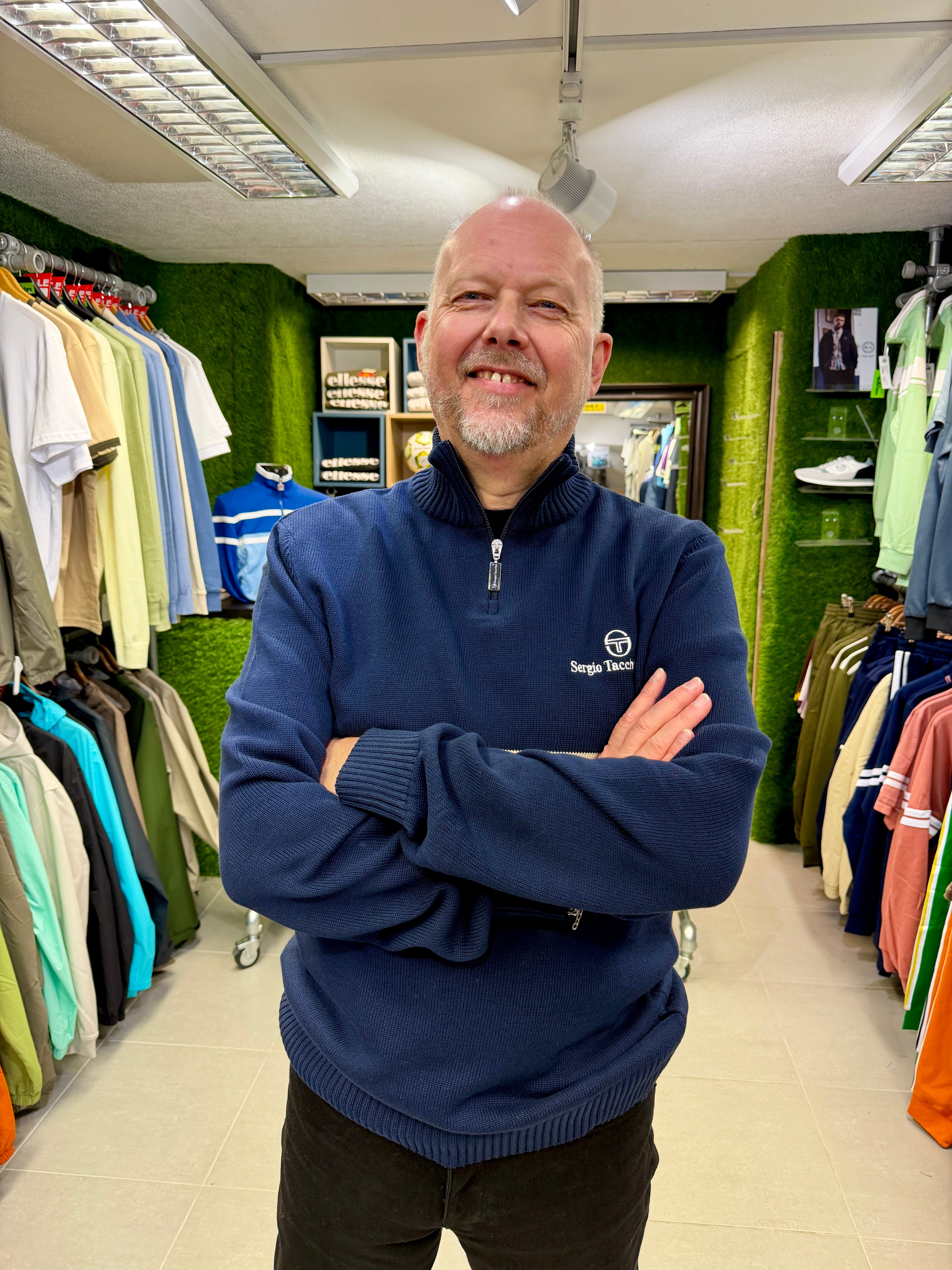 Sergio Tacchini Dallas 1/4 Zip Knit - Maritime Blue – The157store