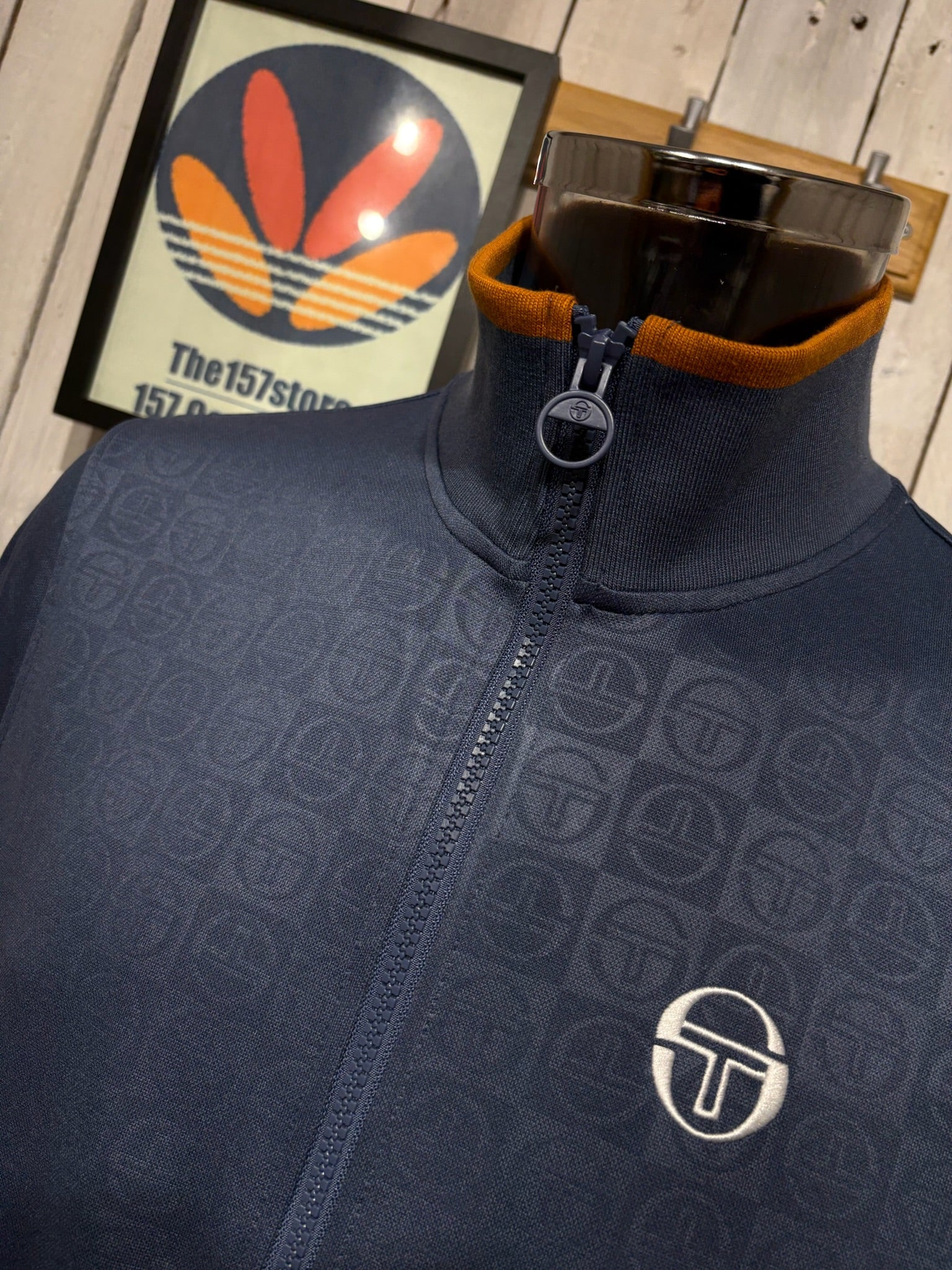 Sergio Tacchini ネイビー サロペット Sサイズ Sergio Tacchini New Mambo Track Top - Maritime Blue / Adrenaline