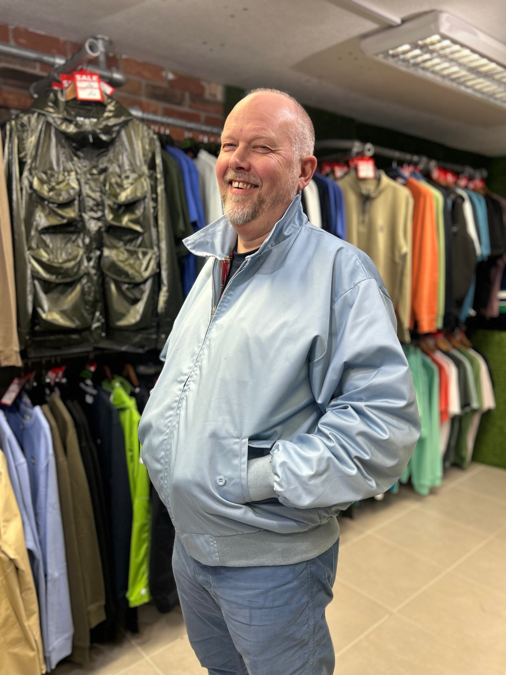 Original 70s Style Harrington - Ice Sky Blue – The157store Menswear