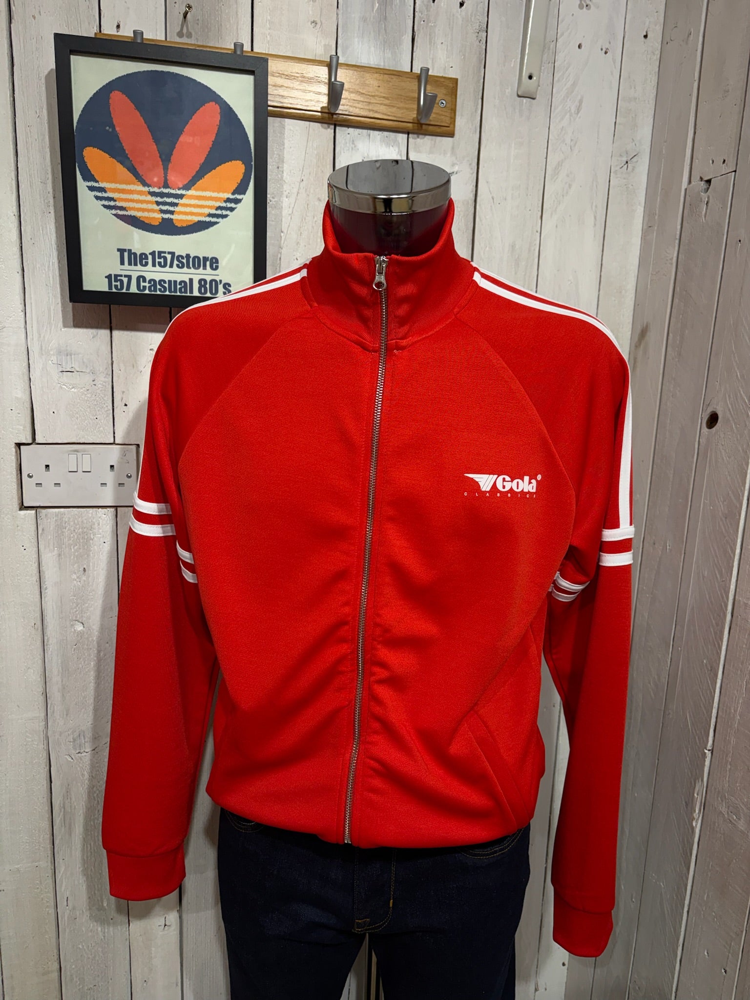 Gola Classics Stripe Track Jacket - Red / White – The157store Menswear
