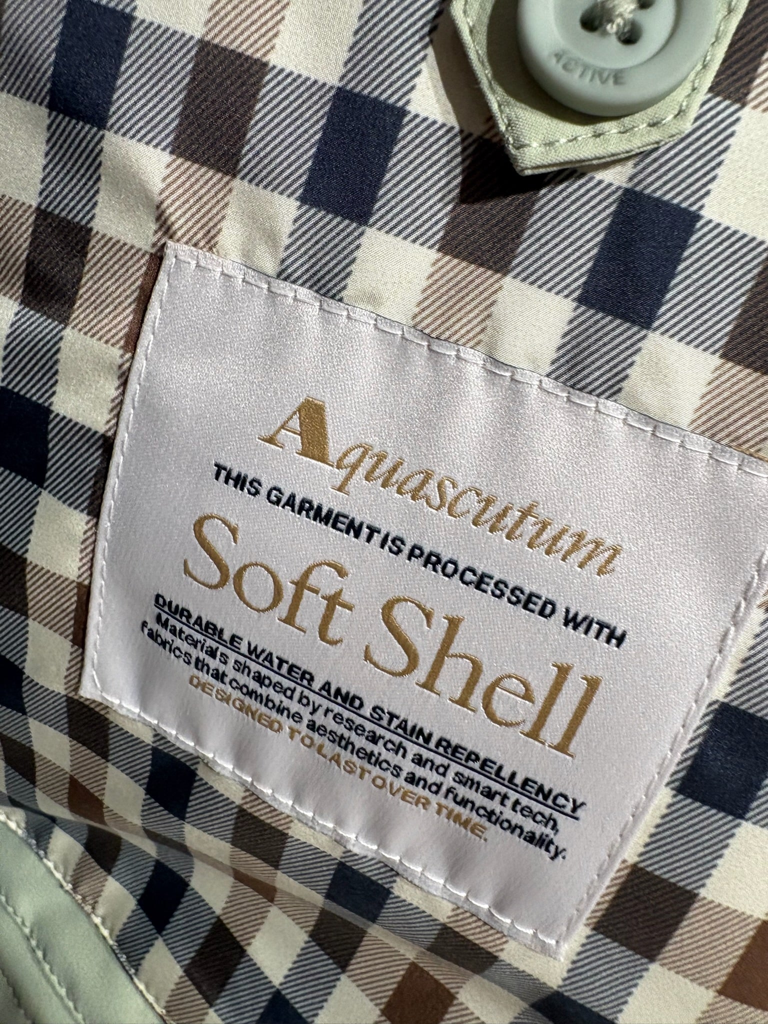 Aquascutum WINTER 26 Soft Shell Mock Neck Jacket - Salvia