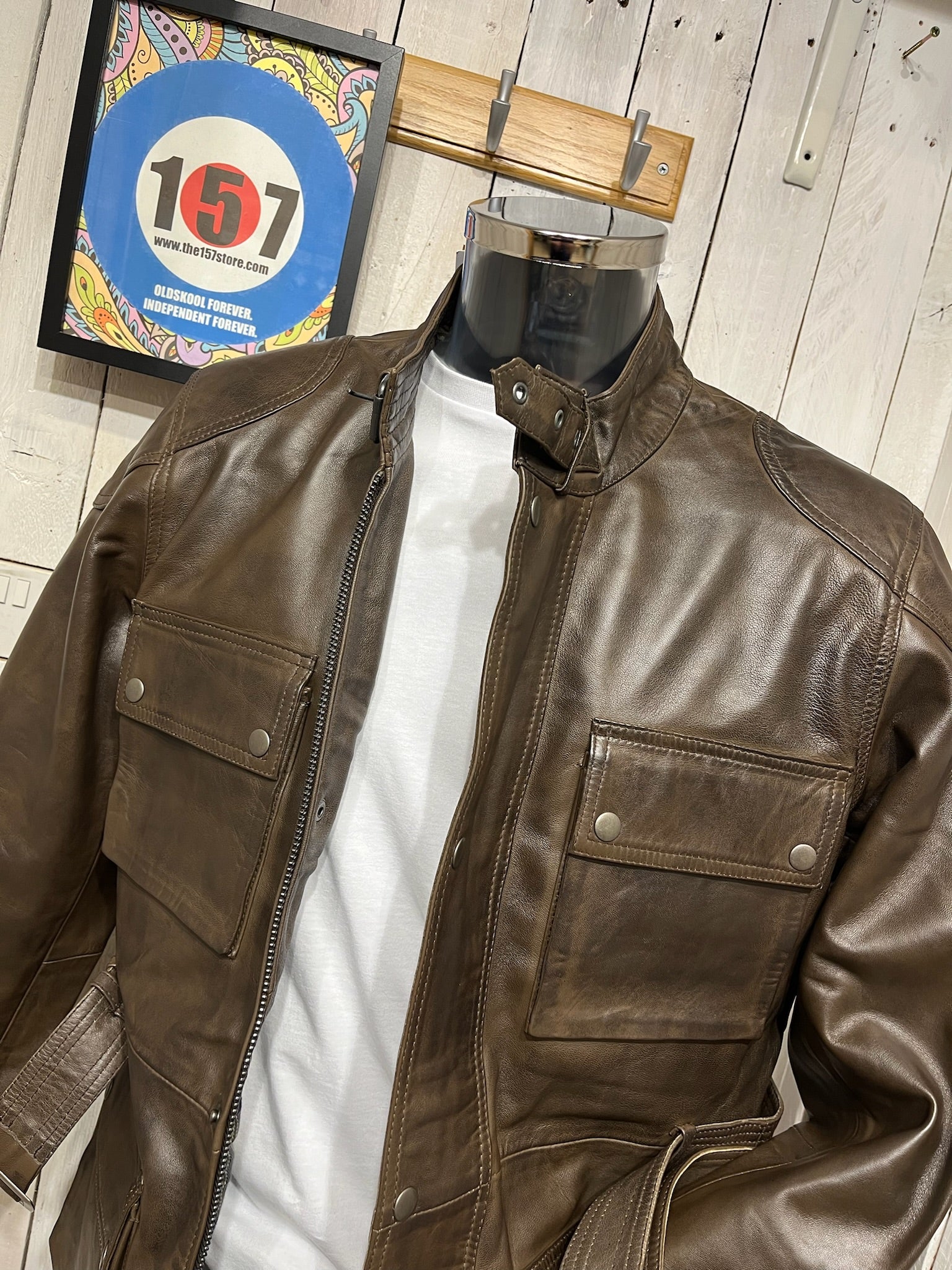 Real Hoxton Hunter Leather Jacket - Brown – The157store Menswear