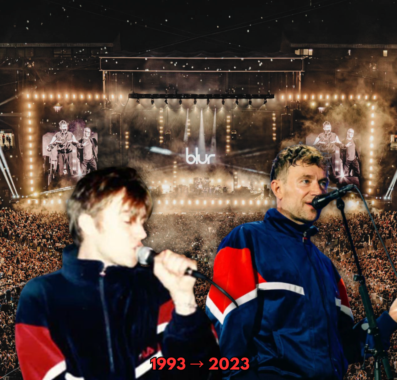 Fila Archive Re-Issue Albarn Track Top - Navy (Blur Wembley