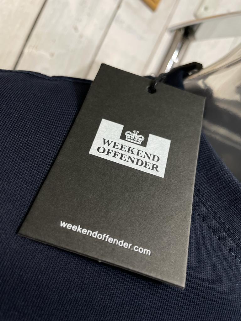 Weekend Offender What's The Story Tee - Navy
