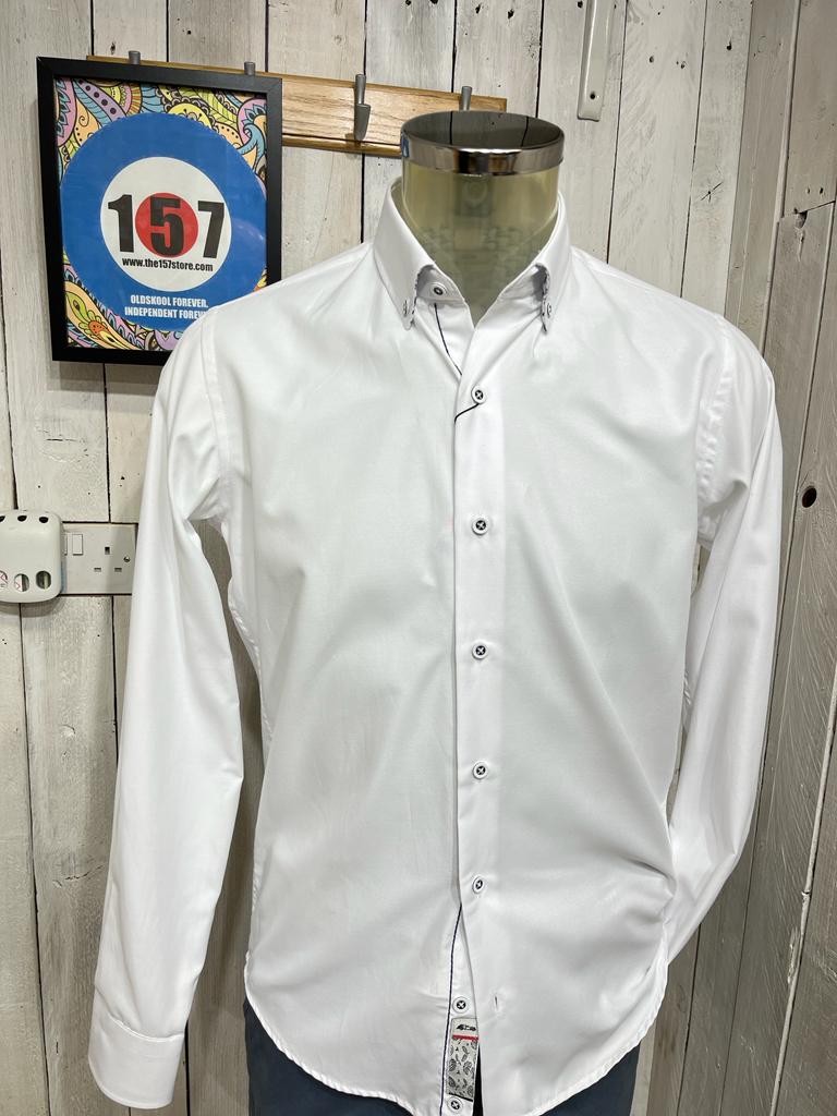 Dario Beltran Ribas Fine Honeycomb Shirt - White