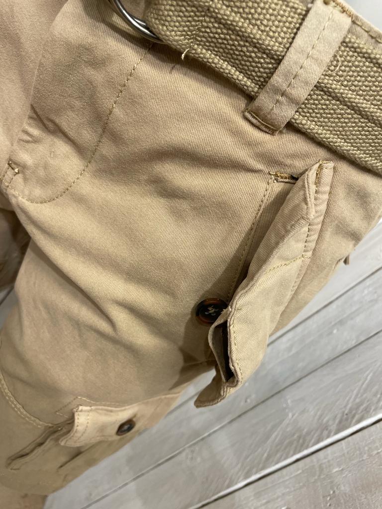 Eastside Garment Dyed Cargo Shorts - Stone (Free Belt)