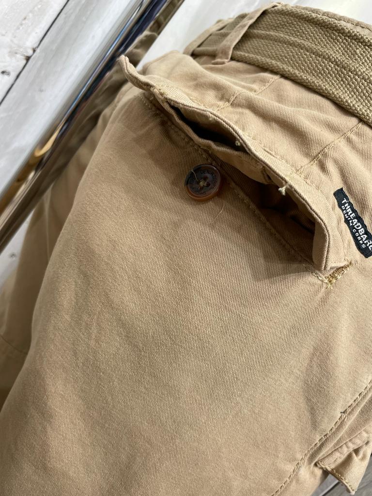 Eastside Garment Dyed Cargo Shorts - Stone (Free Belt)