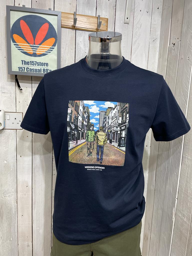 Weekend Offender What's The Story Tee - Navy