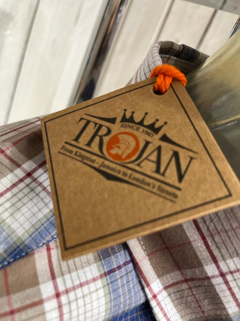 Trojan Madras Check Shirt - Camel