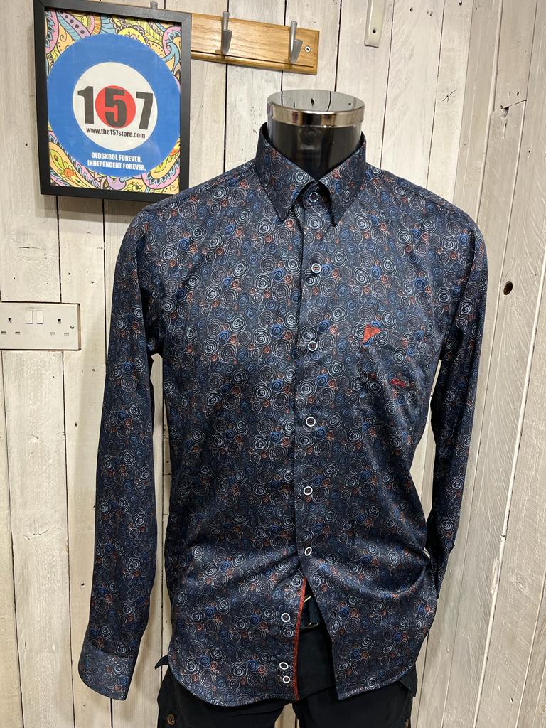 Dario Beltran Famara Spiral Shirt - Navy