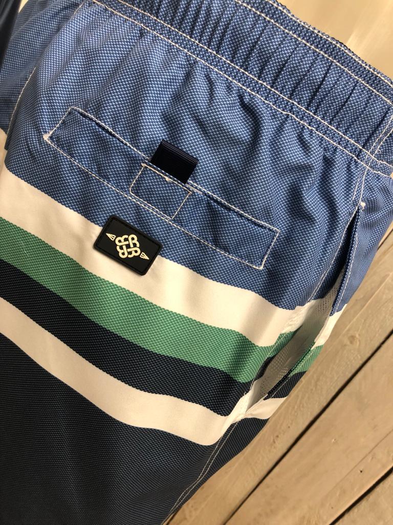 Bailey's Stripe Swim Shorts - Green