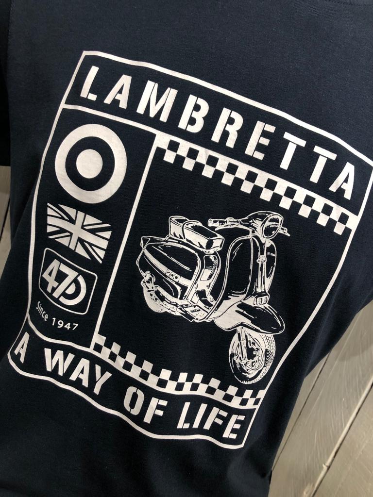 Lambretta Scooter Ad Tee - Navy