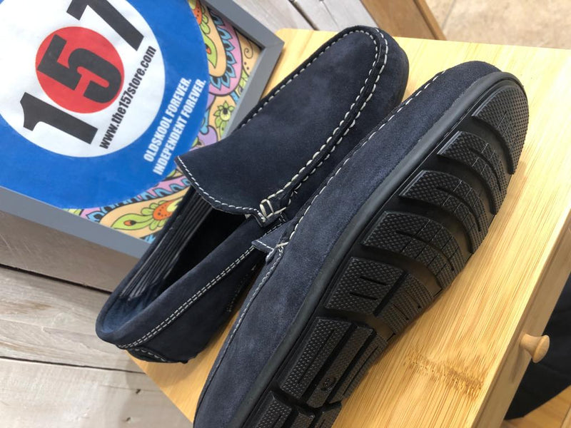 Suede Loafer / Driving Shoes - Navy