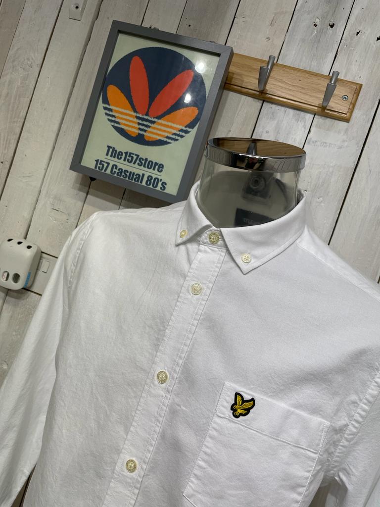 Lyle & Scott Oxford Shirt - White Long Sleeve