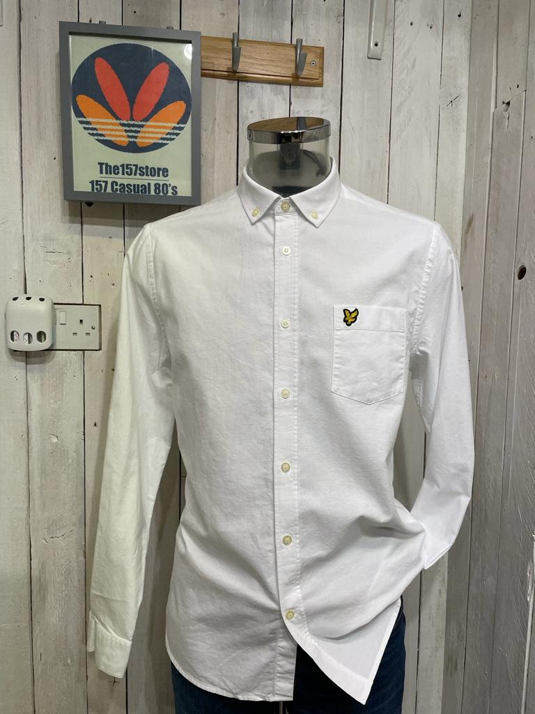 Lyle & Scott Oxford Shirt - White Long Sleeve