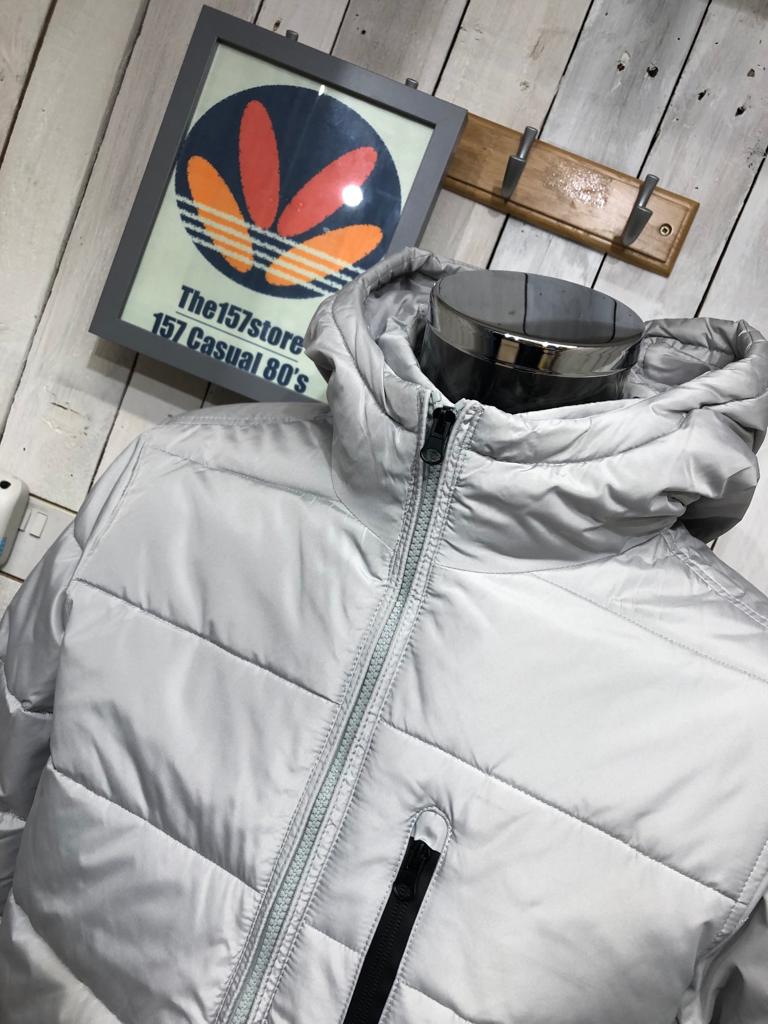 Matrix Puffer Jacket - Silver Grey