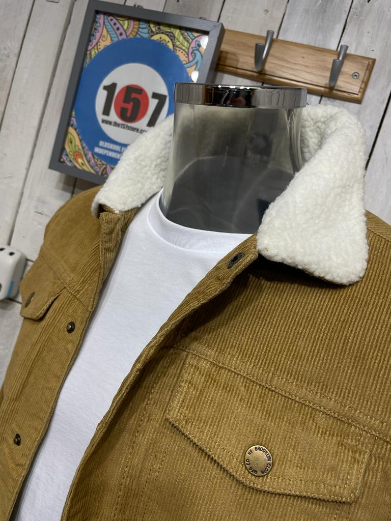 Brooklyn Fleece-Lined Cord Jacket - Tan