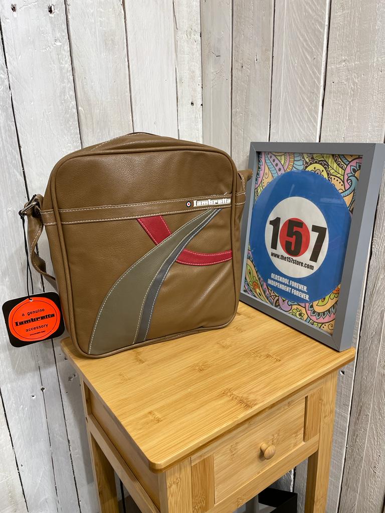 Lambretta Davies Messenger Bag - Caramel (11" x 10.5")