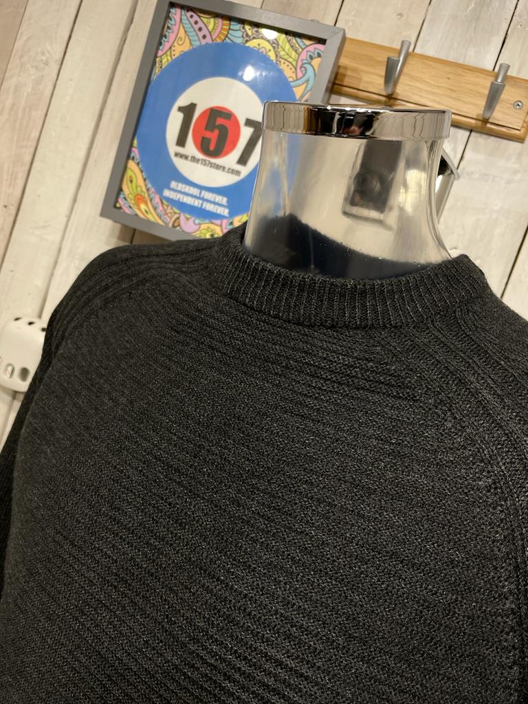 Eastside Kensington Raglan Knit Jumper - Charcoal Grey