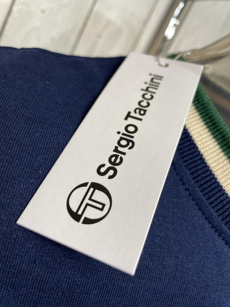 Sergio Tacchini Rainer Ringer Tee - Maritime Blue - ITALIA LIMITED EDITION