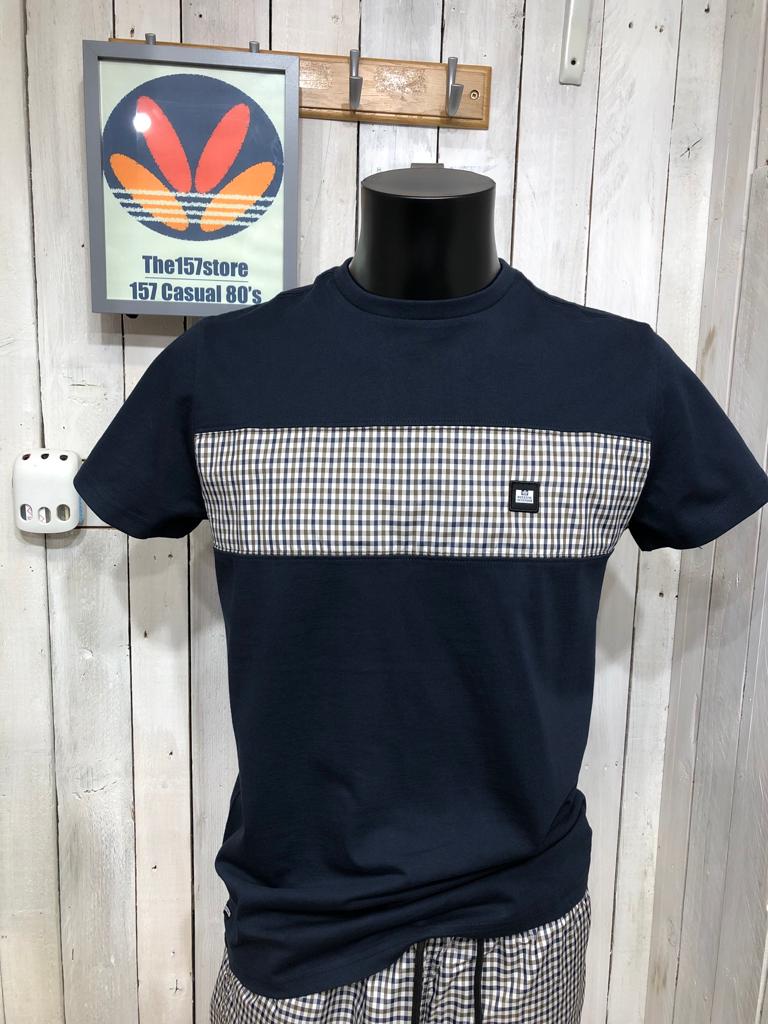 Weekend Offender Canyon Check Tee - Navy