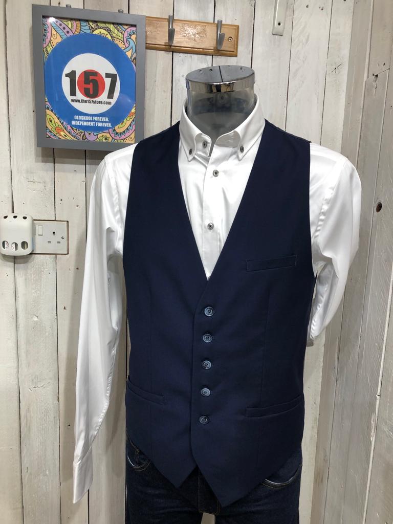 Lambretta Oscar Formal Waistcoat - Navy
