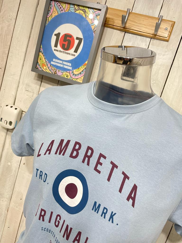 Lambretta Original Logo Target Tee - Ashley Blue