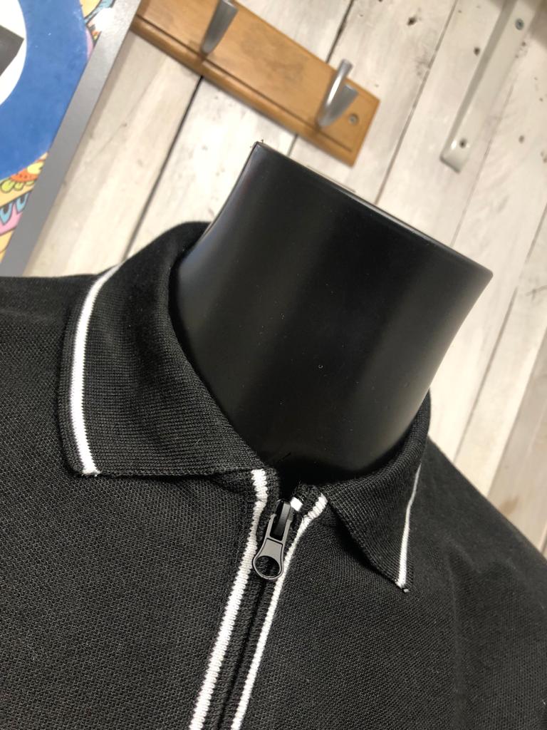 Willis Zip Polo - Black