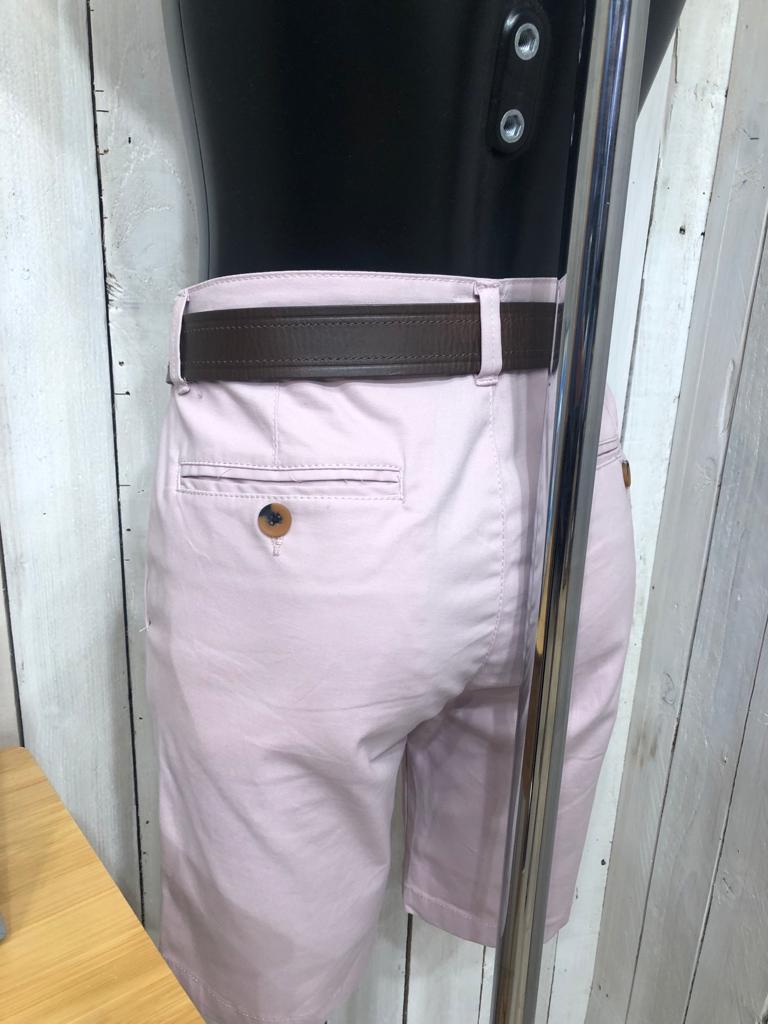North Sea Slim Fit Stretch Chino Shorts - Dusky Pink