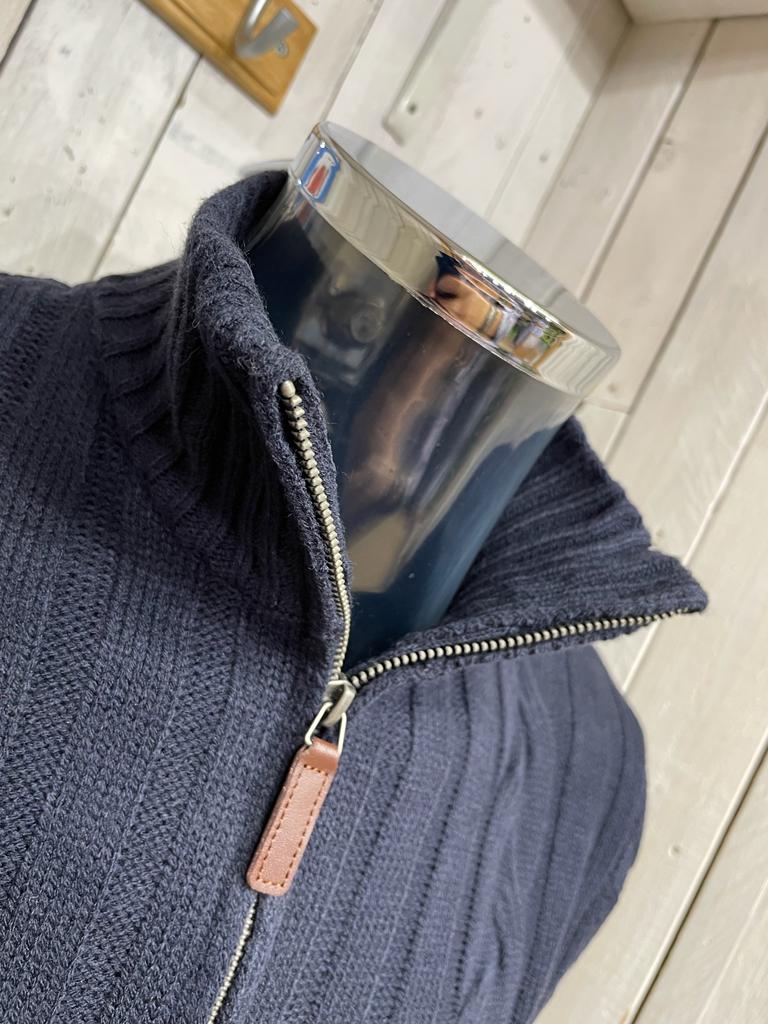 Norwegian Style Fishermans 1/4 Zip Jumper - Navy
