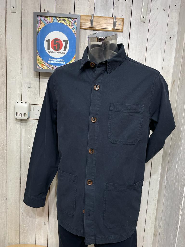 Garment Dyed Button Shacket - French Blue – The157store Menswear