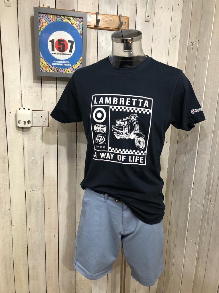 Lambretta Scooter Ad Tee - Navy
