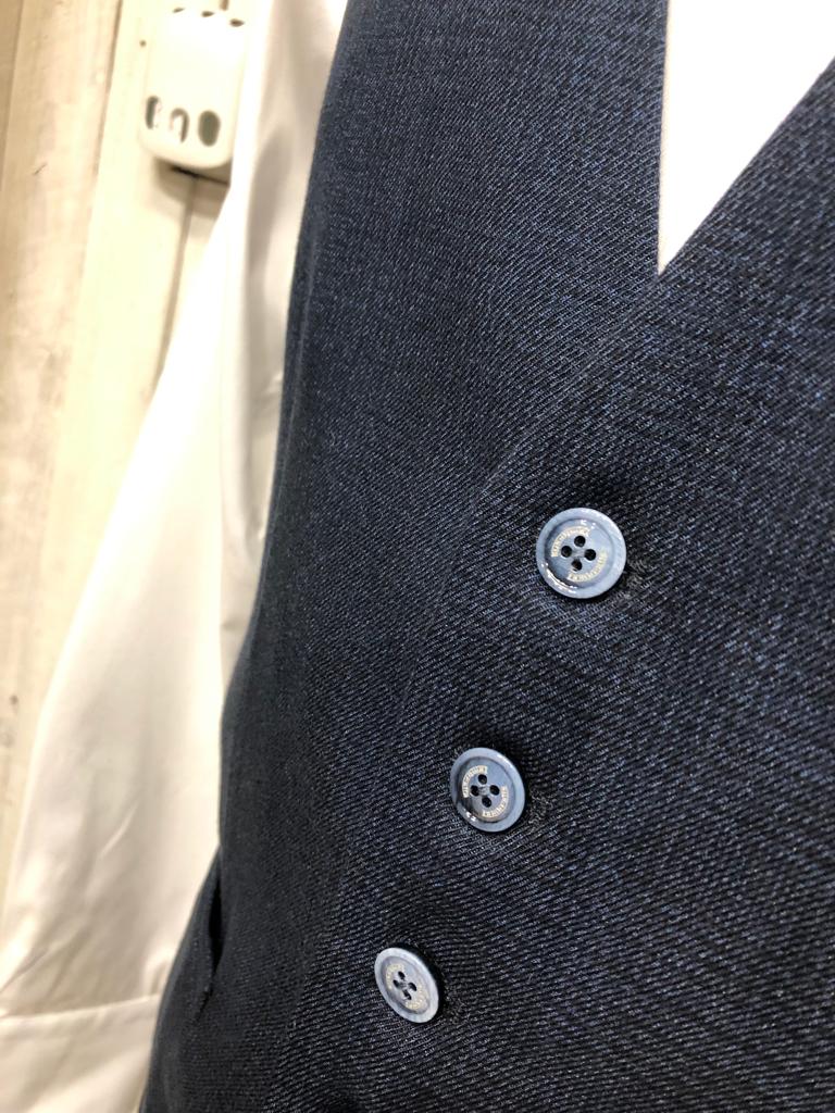 Lambretta Spencer Formal Waistcoat - Navy Check