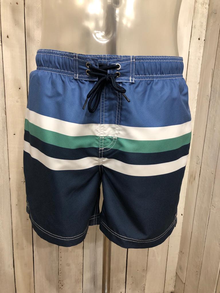 Bailey's Stripe Swim Shorts - Green