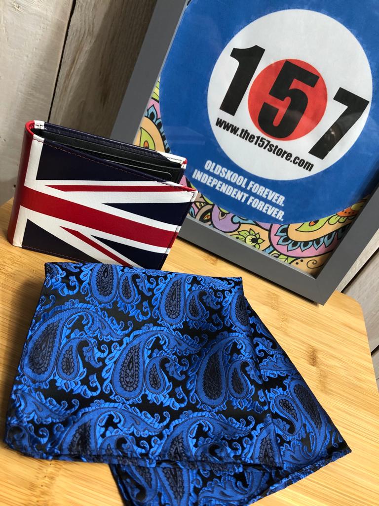 The157store Pocket Square - Blue Paisley