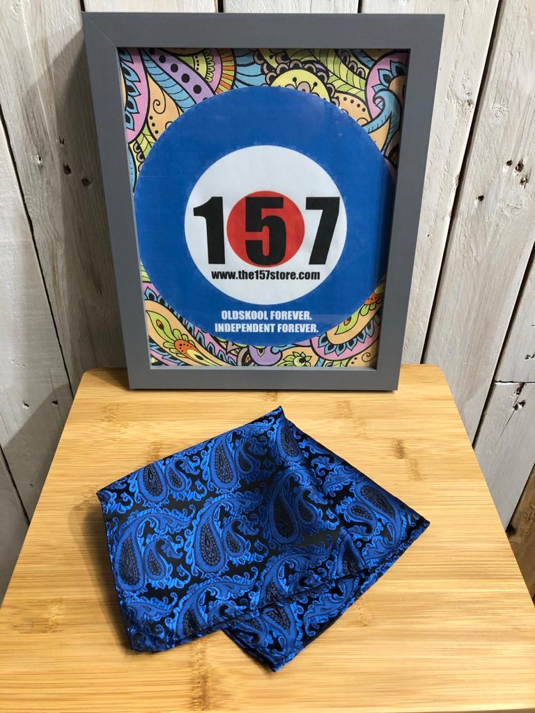 The157store Pocket Square - Blue Paisley