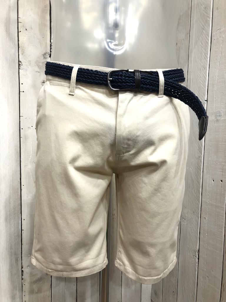 Stretch Chino Shorts - Light Sand (Free Belt Included)