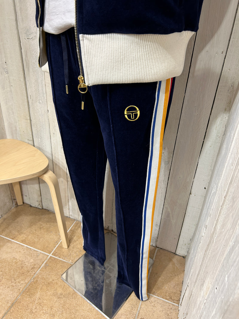Sergio Tacchini Goran Velour Track Bottoms - Maritime Blue