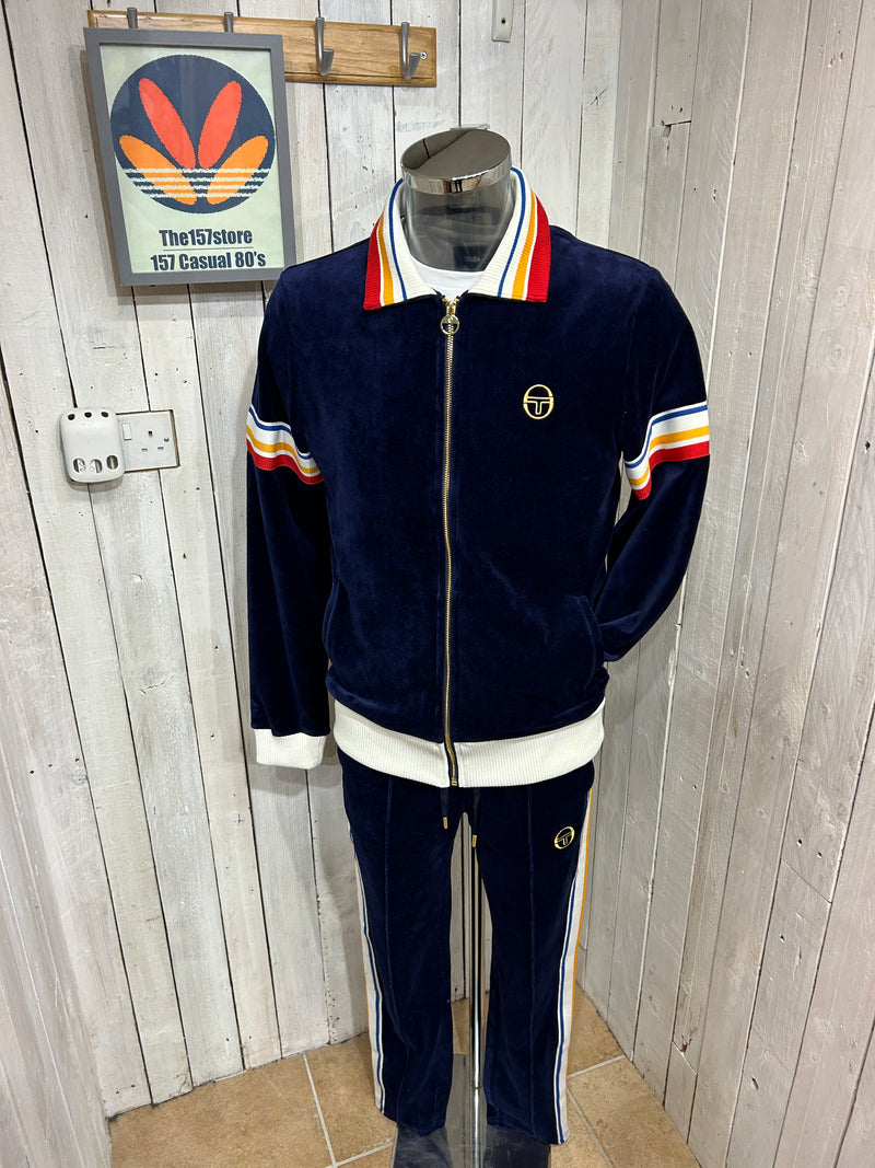 Sergio Tacchini Goran Velour Track Bottoms - Maritime Blue