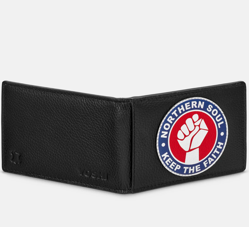 Northern Soul Leather Oyster / ID Card Holder - Black