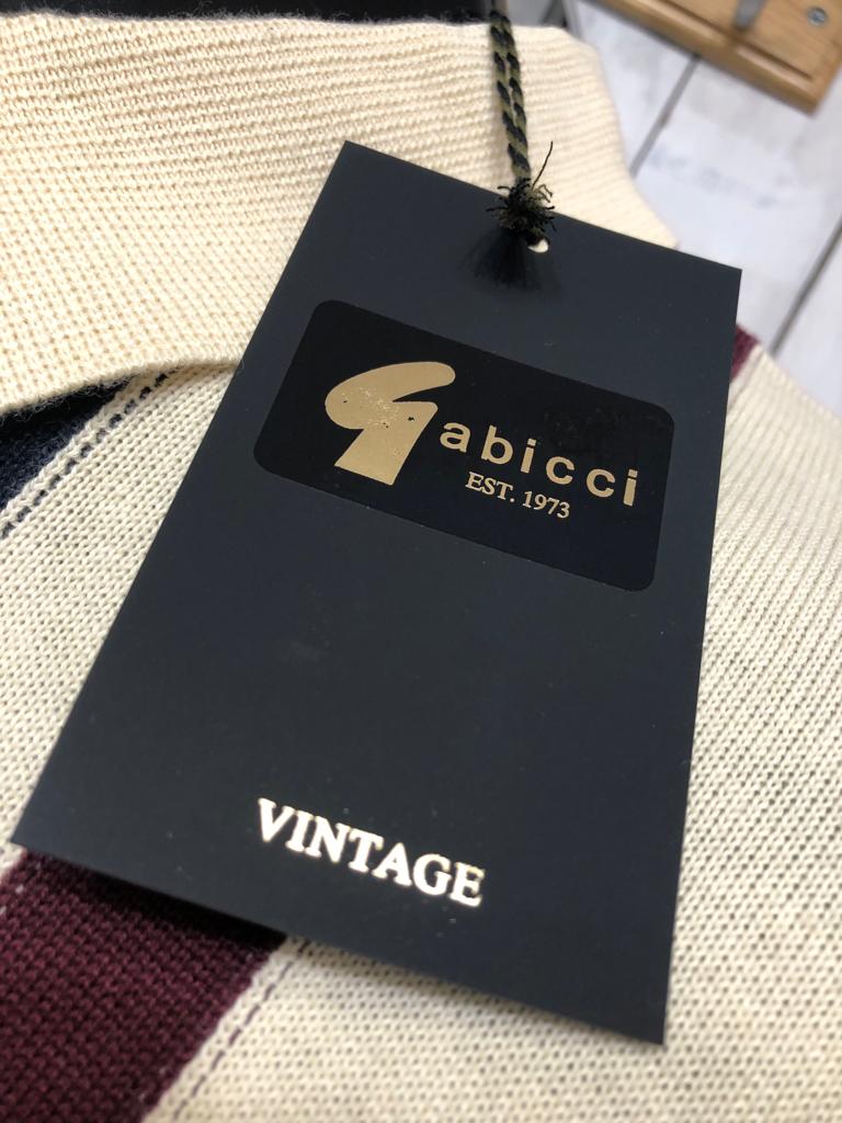 Gabicci Vintage Racing Stripe Knit - Oat